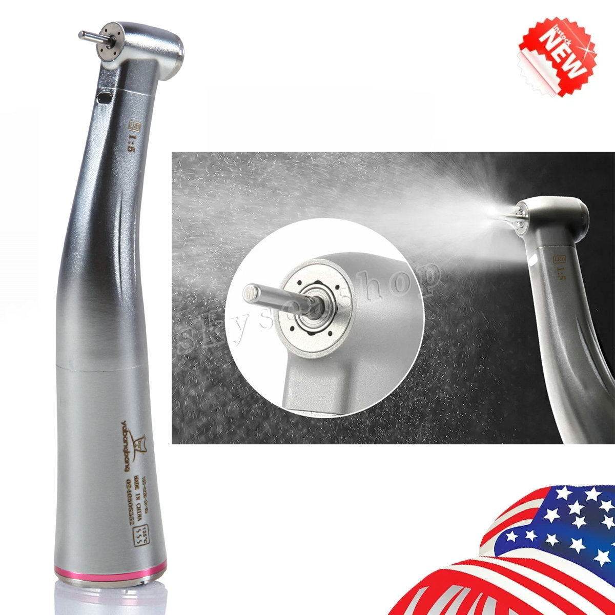 10 Pcs Dental High Speed Handpiece Standard Head Push w/ 4 Hole Coupler fit Kavo