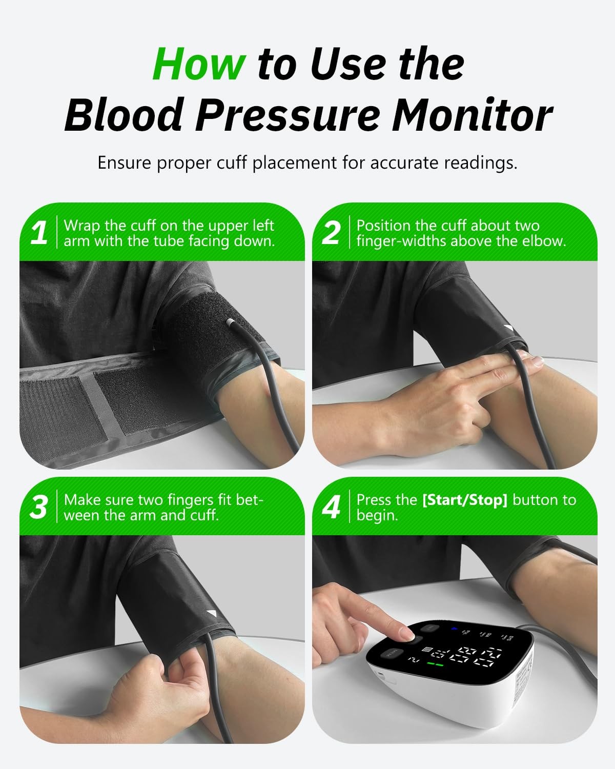 Healthtree Blood Pressure Monitor Upper Arm – Digital Bp Machine