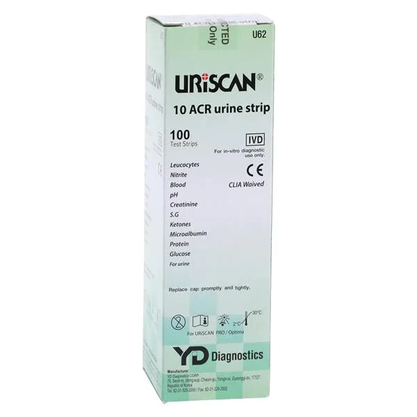 1 Box With 100 Strips of Uriscan 10ACR Ref. U62 (Similar to Multistix Pro 10LS)