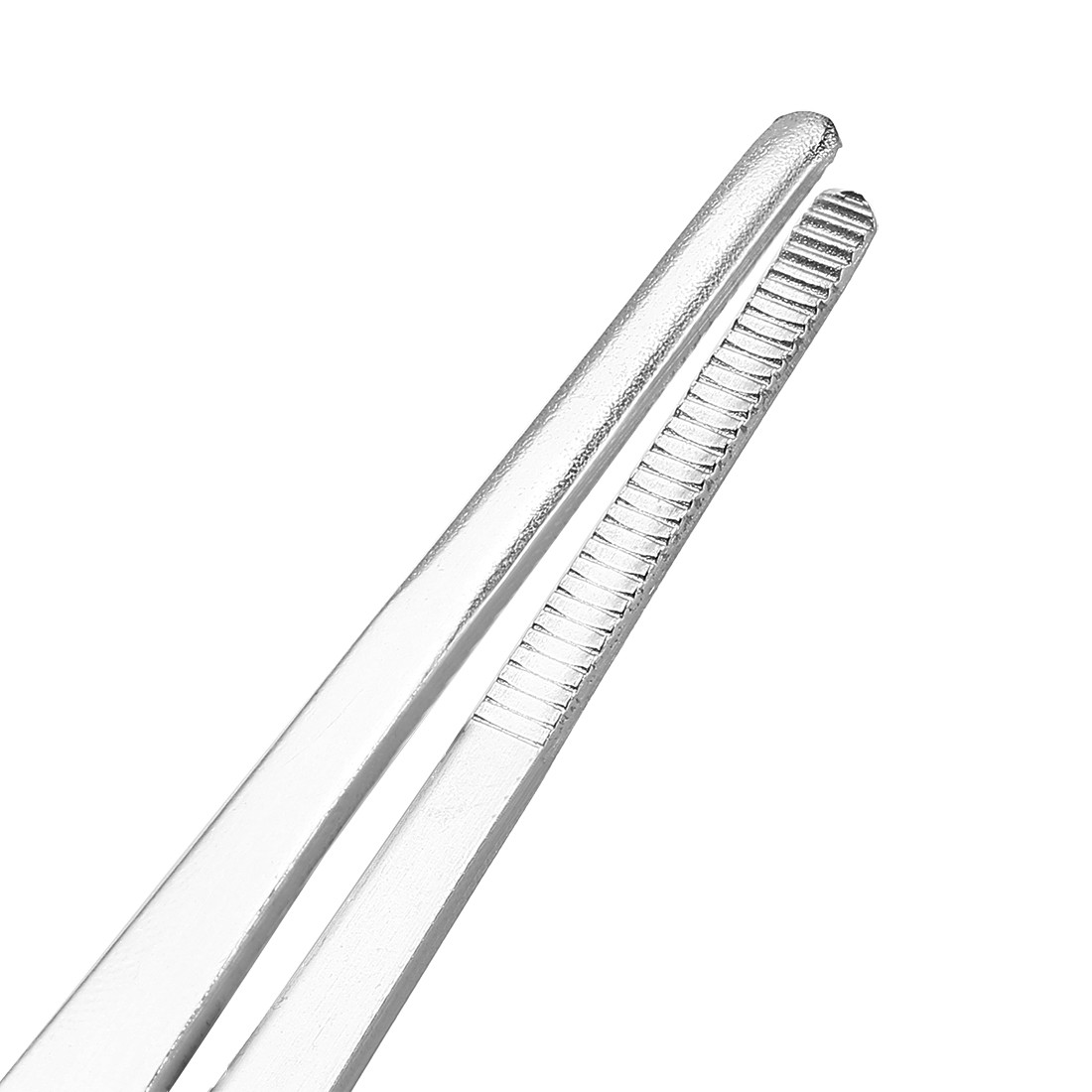 5Pcs 7″ Stainless Steel Straight Blunt Tweezers Serrated Tip