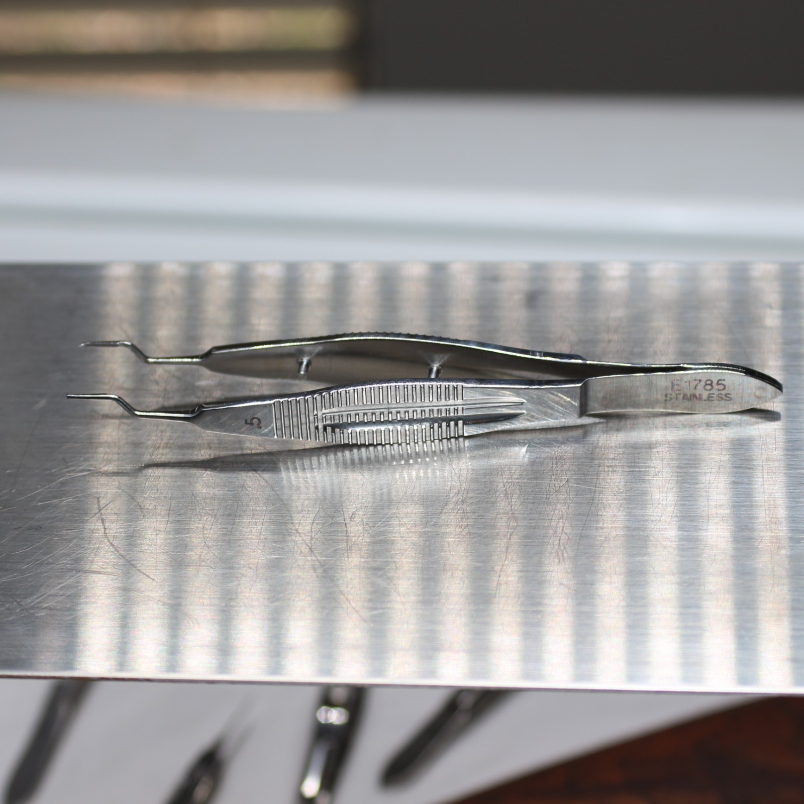 Storz E1785 Castroviejo 0.5mm Bayonet Forceps 106mm Length
