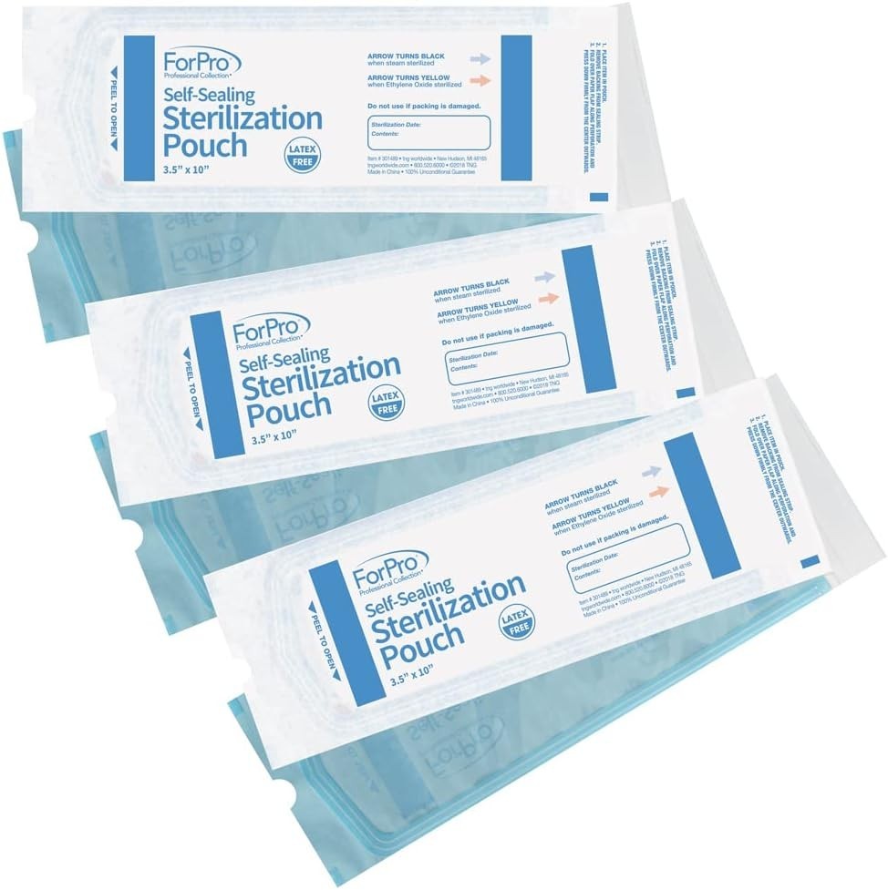 Self-Sealing Sterilization Pouches, Latex-Free, Color Changing Indicator, 3.5…
