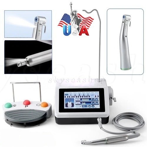 Dental Implant Motor System Brushless Surgical Motor / 20:1 1:5 LED Contra Angle