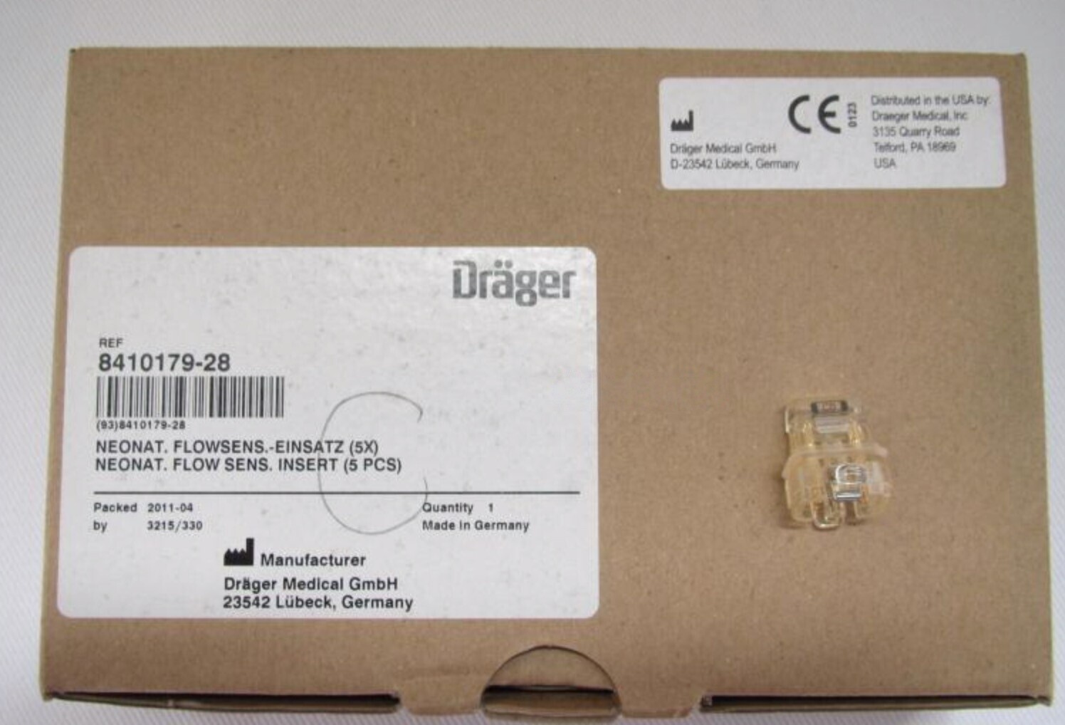 1box 5pcs Original Drager BabyLog8000 Pediatric Flow Sensor 8410179 NEW