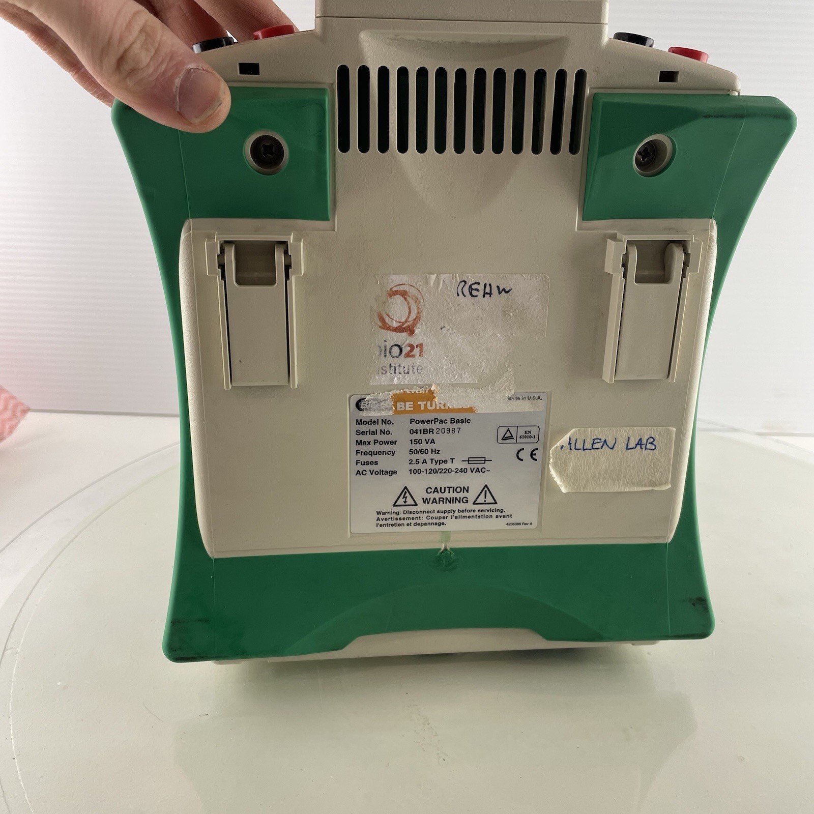 Bio Rad PowerPac Basic Green Power Supply For Protein Gel Electrophoresis
