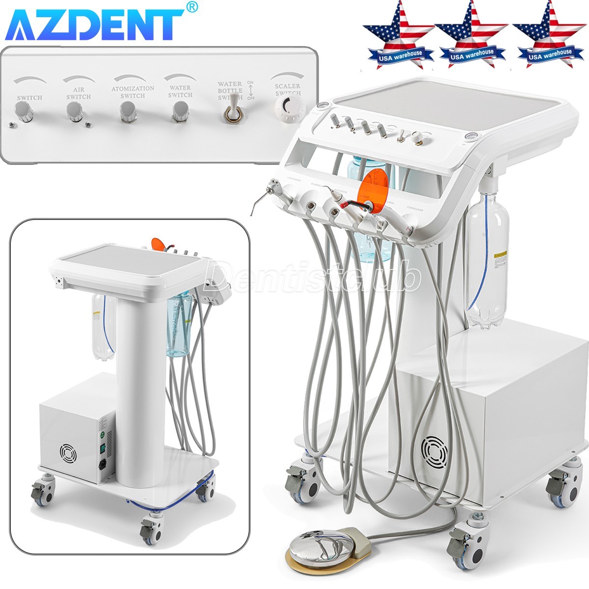 Dental Glass Ionomer Cement/Portable Delivery Unit System Air Compressor Suction