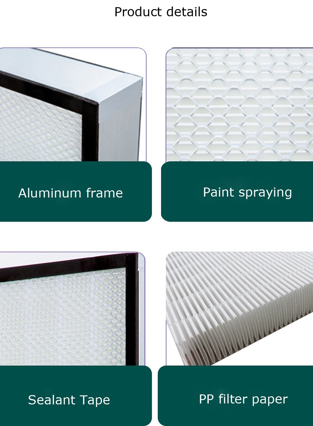 Filter Portable FFU Unit Laminar Flow Air HEPA Filter for Clean Room Ventilation