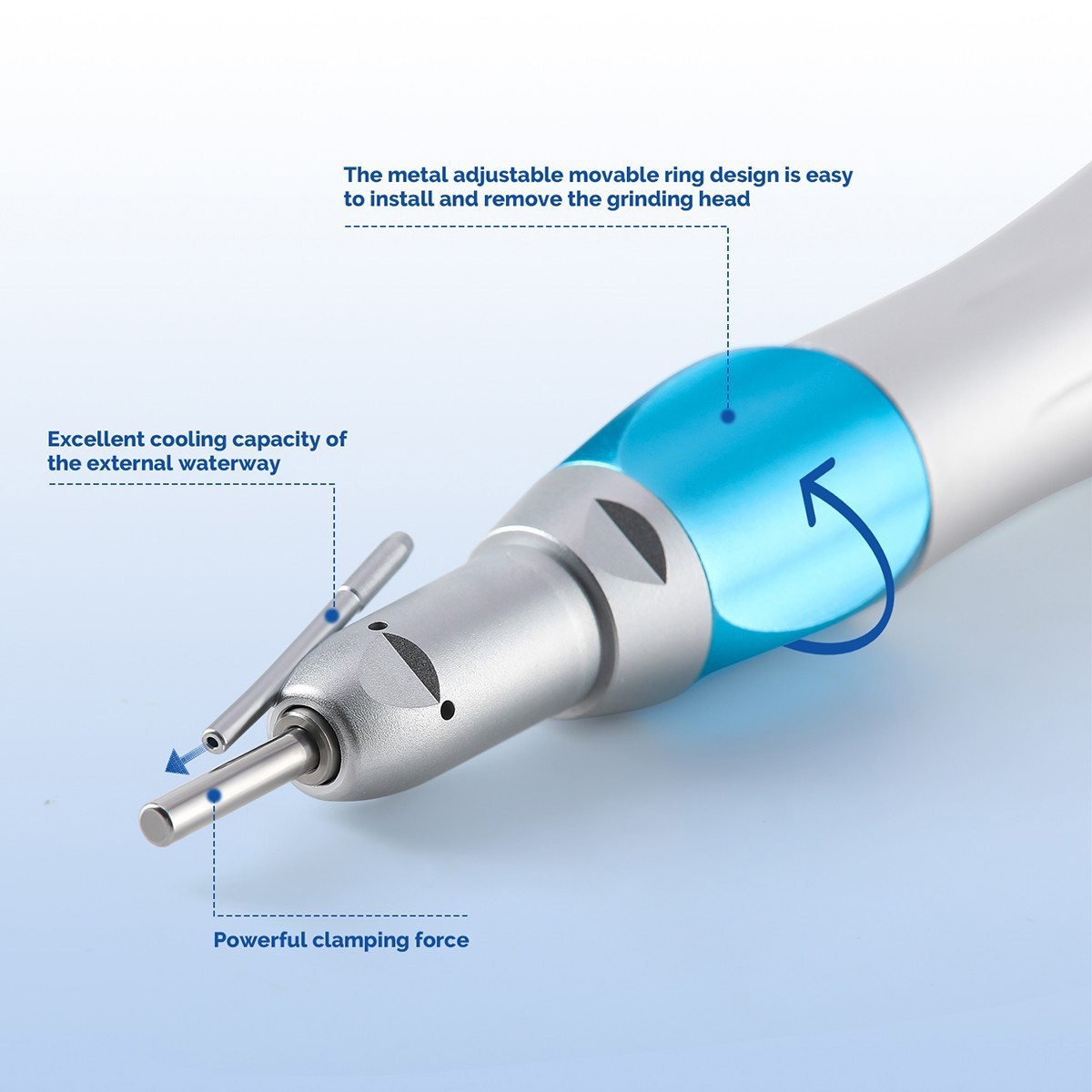 NSK Dental Electric Brushless MicroMotor+Fiber Optic 1:5 Increasing Contra Angle