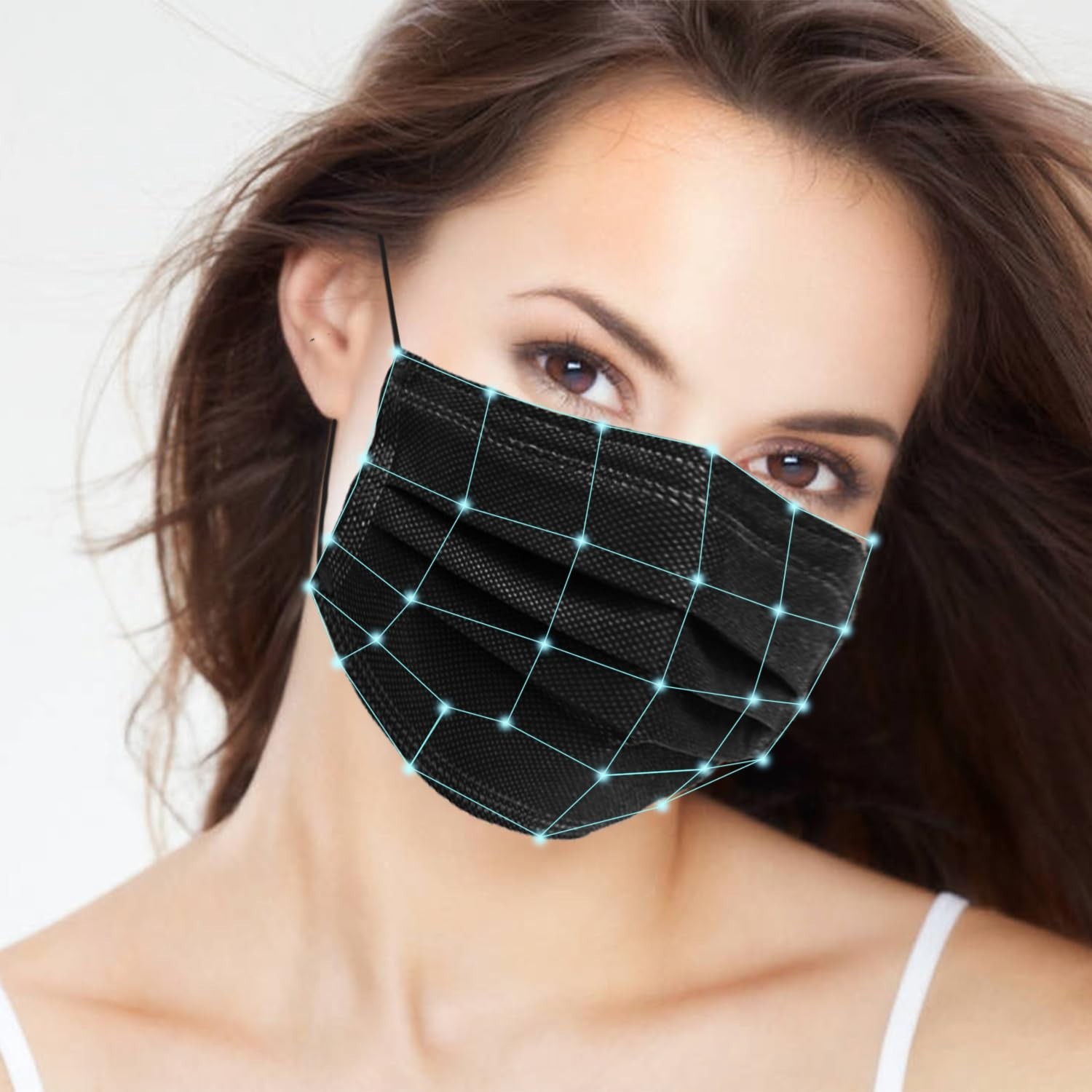 Versatile 3-Ply Black Face Masks – 100Pcs for Daily Use & All Occasions