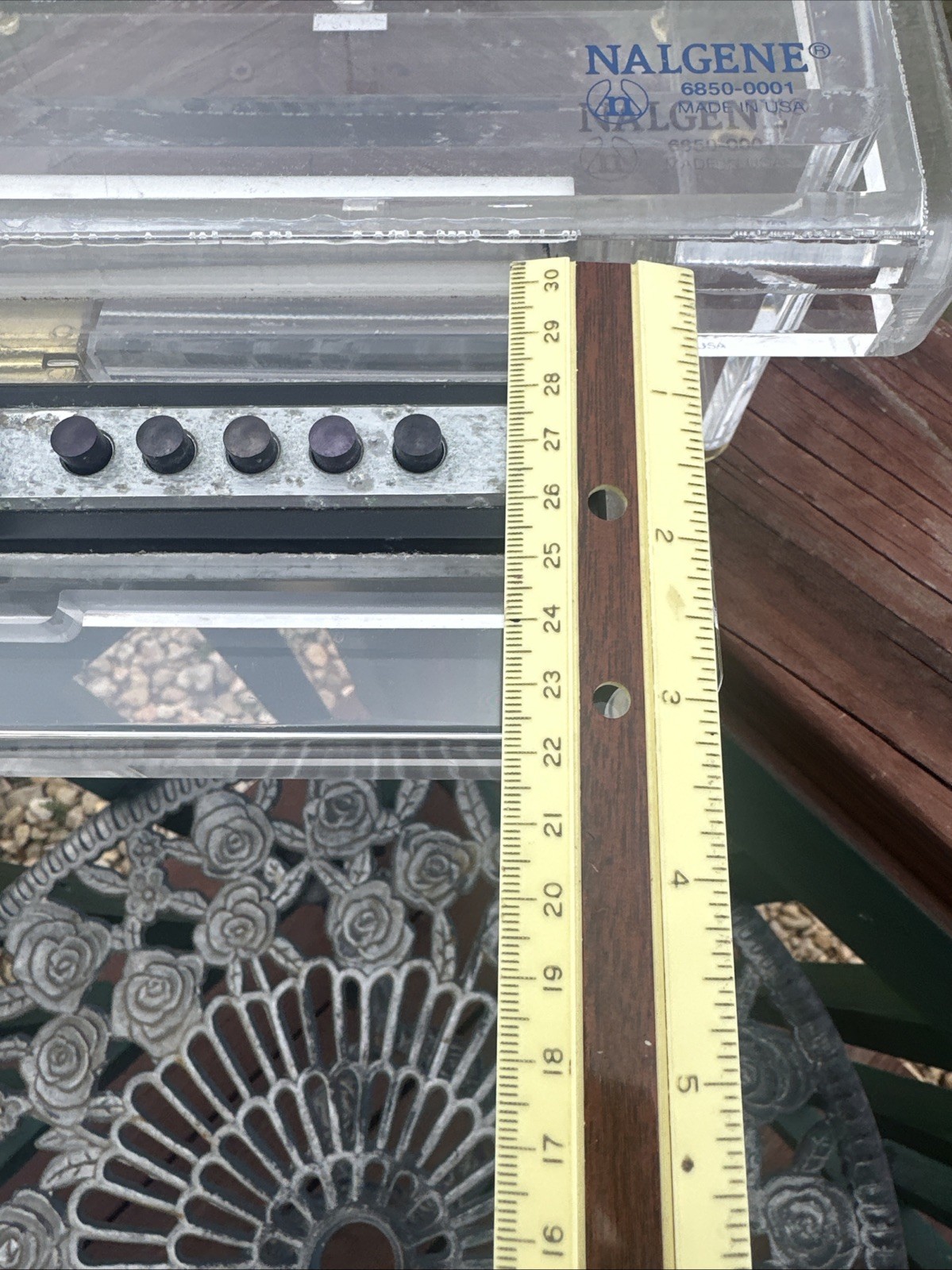 VTG Nalgene Scientific Acrylic Lab Locking Storage Container w/Simplex Lock