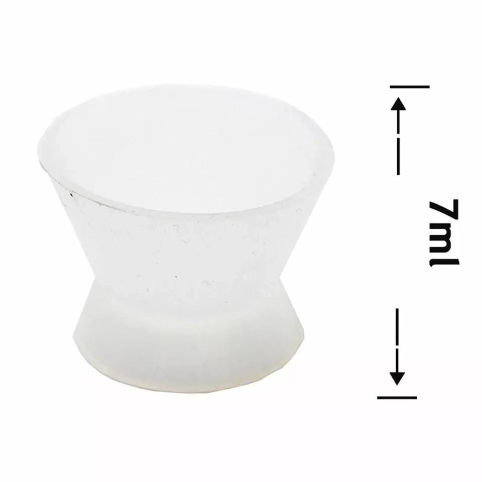 4Sets(16Pc) Dental Rubber Silicone Mixing Cup Acrylic Non-Stick Bowl Dappen Dish