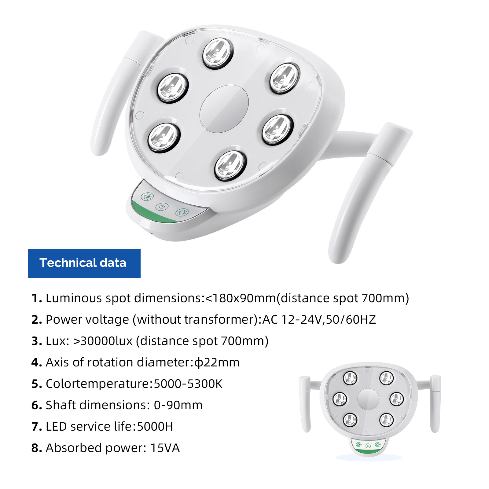 COXO Dental 6 LED Lamp Oral Light Induction Senser Control Lamp for Dental Chair