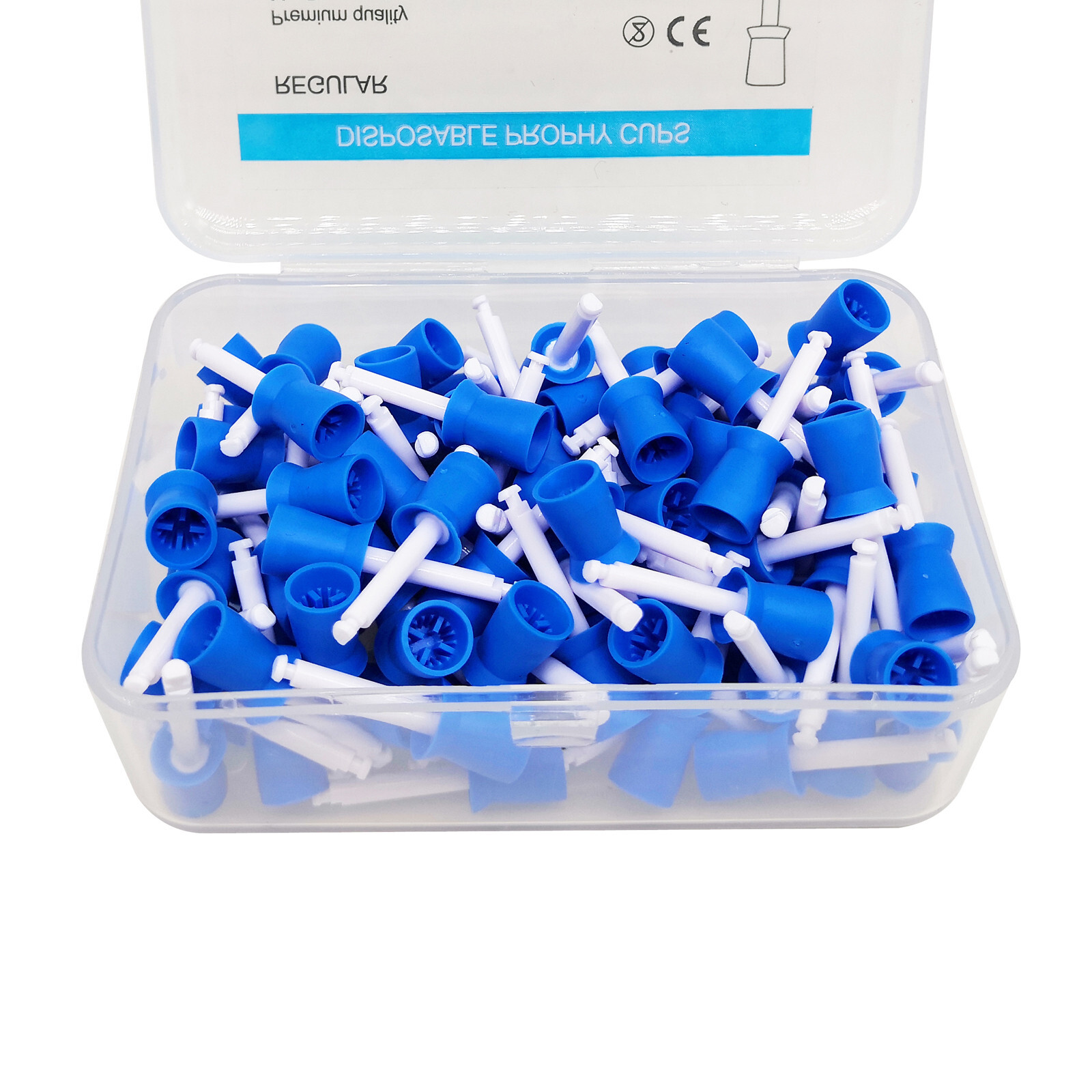 100 Pcs Dental Prophy Paste Cup Latch Type Polishing Polisher Rubber Brush Bowl