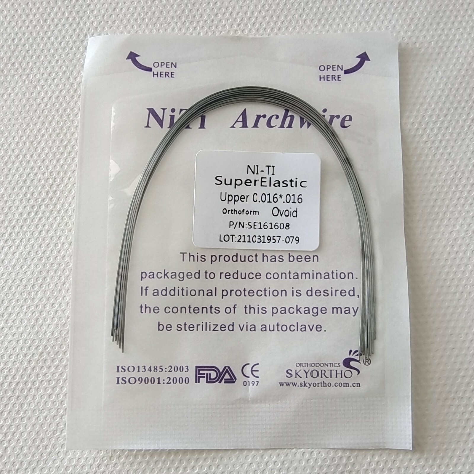 100Pks Dental Orthodontic Rectangular Super Elastic Niti Arch Wires Ovoid Arcs