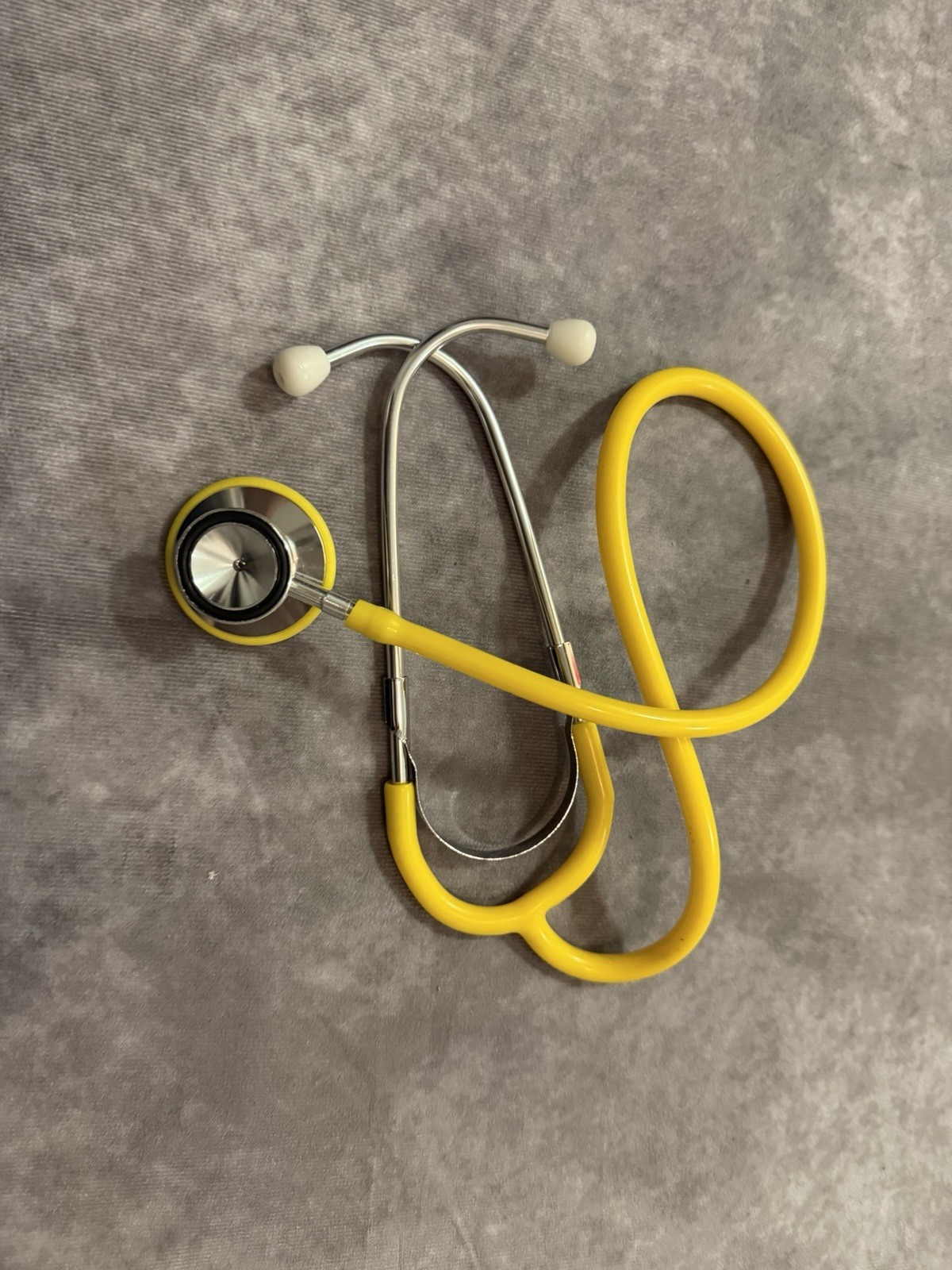 Yellow Acoustic Stethoscope, Single Head Diaphragm Chestpiece, General Practice