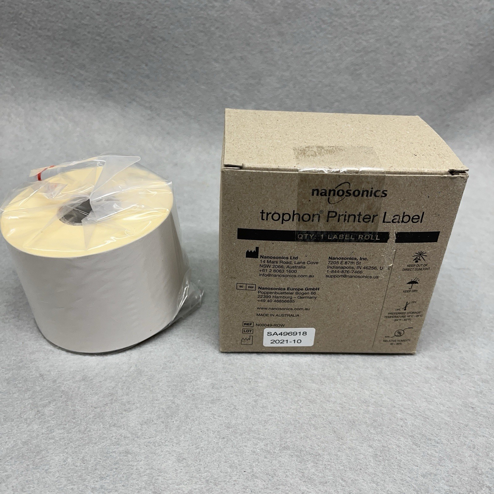 LOT OF 4 ROLLS Trophon Nanosonic Direct Thermal Printer Labels N00049