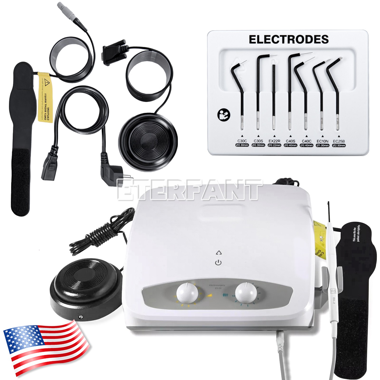 Dental Electro Electrosurgery Unit Machine High Frequency Electric 7PCs Knife
