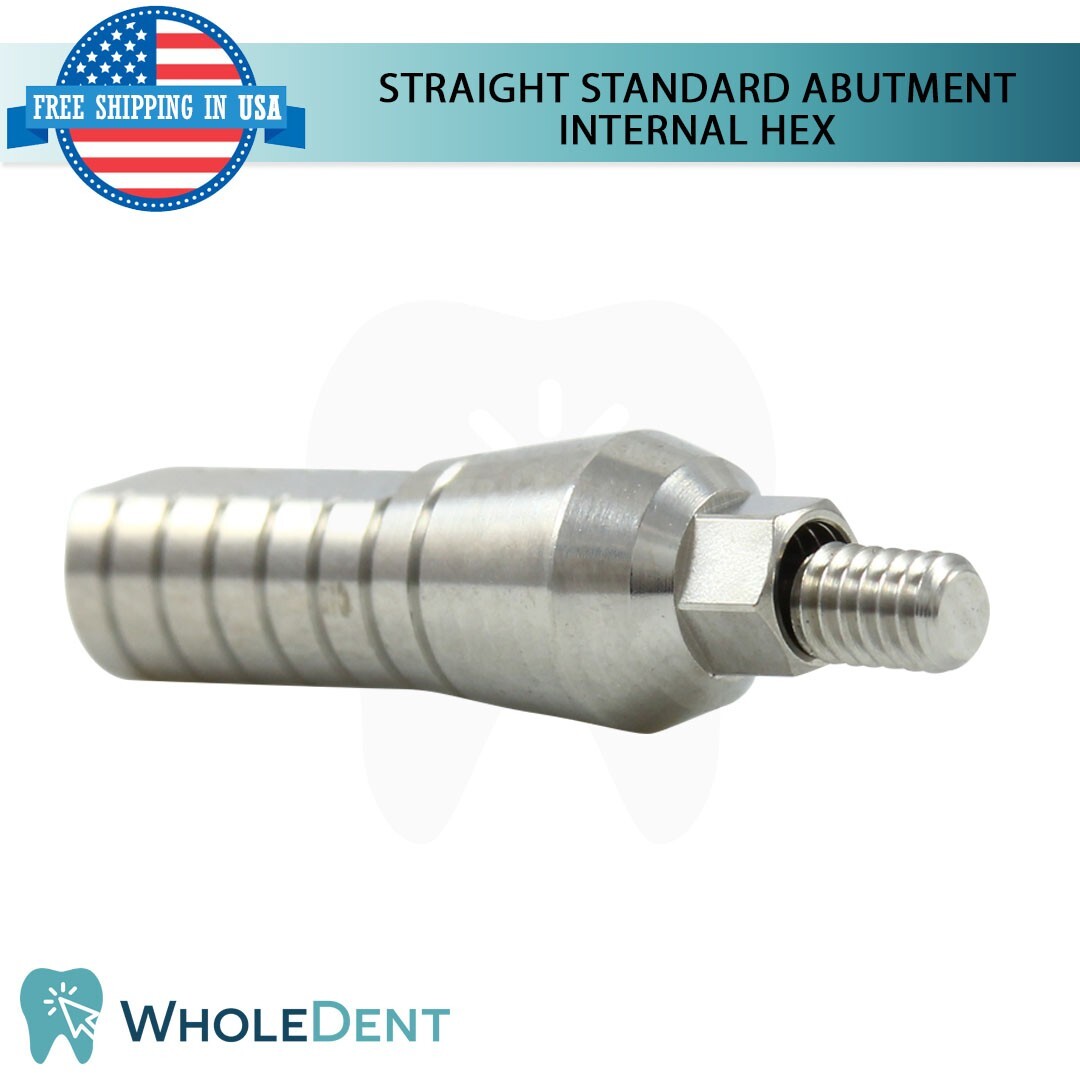 10x Straight Abutment Standard Platform Ø4.5mm Int Hex 2.42mm Dental Instrument