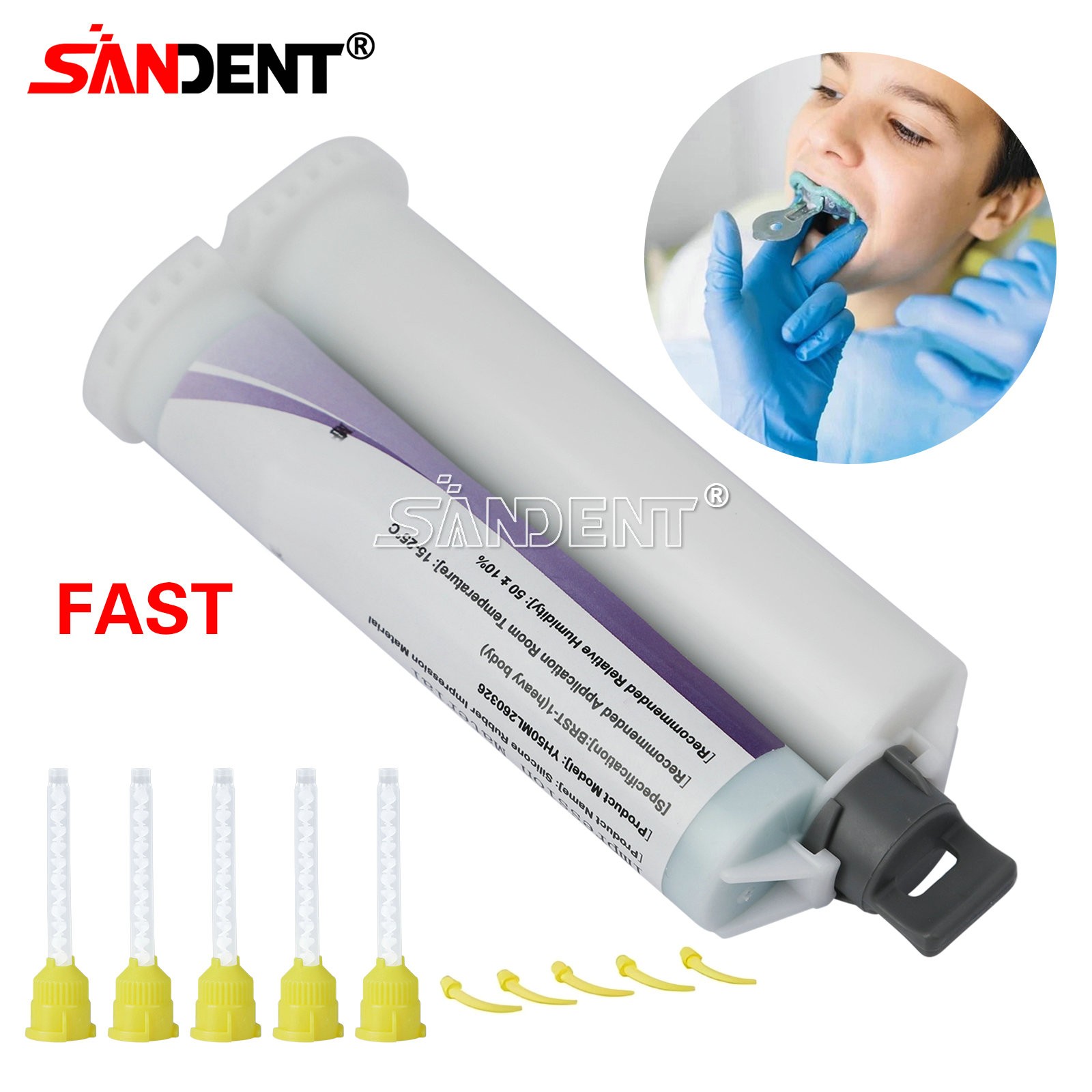 Dental Heavy BODY Fast Set VPS PVS VPS Impression Material 50ML Cartridge pr