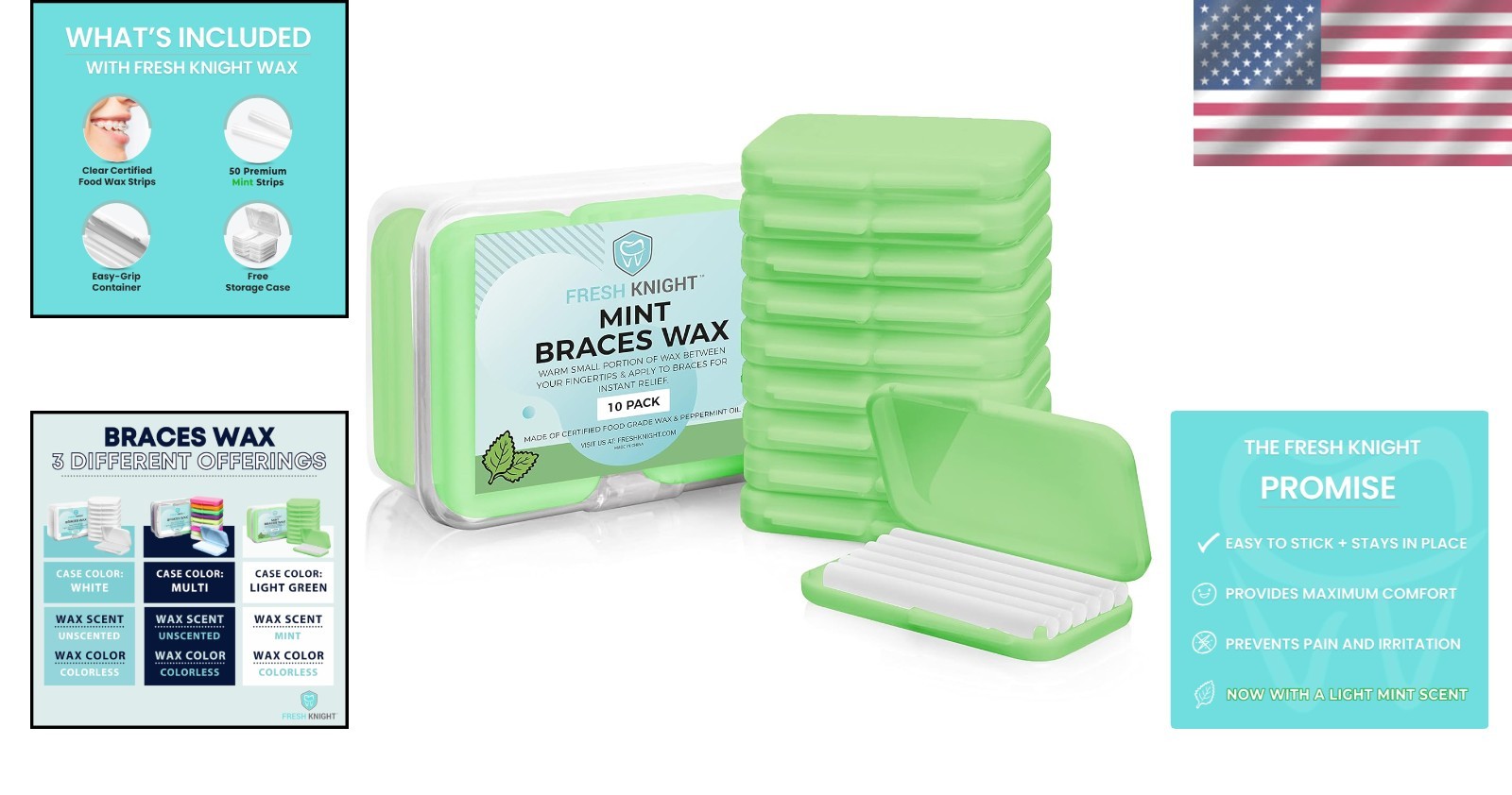 Braces Wax Mint Scent – 10 Cases