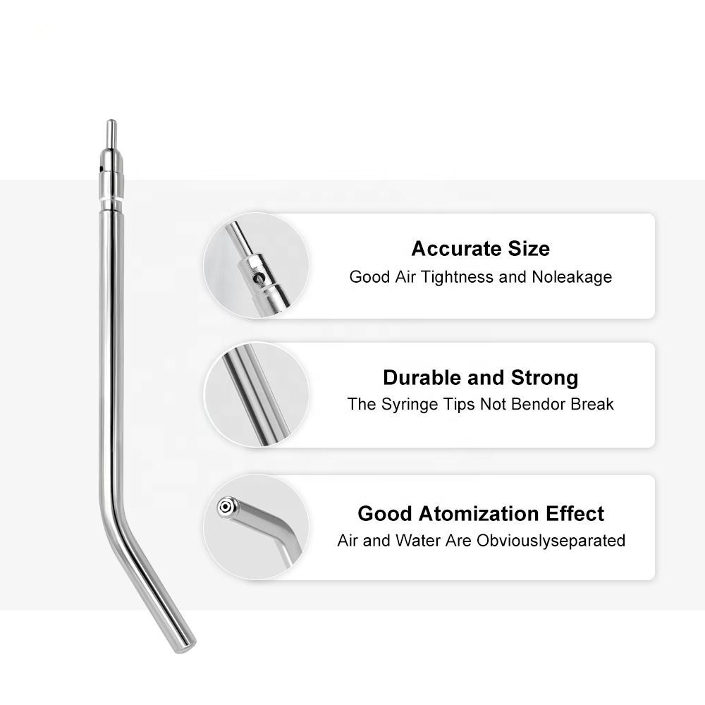Dental Stainless Steel 3 Way Three Way Air Water Triple Syringe Nozzle Tip
