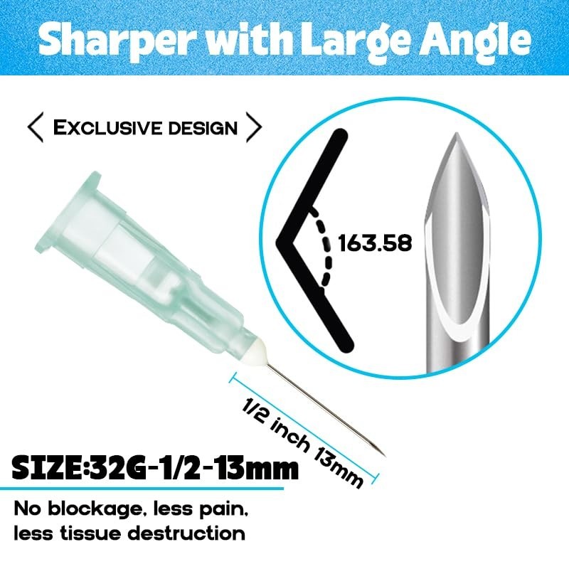Precision 32G 1/2 Inch Luer Lock Dispensing Needles – Disposable & Safe
