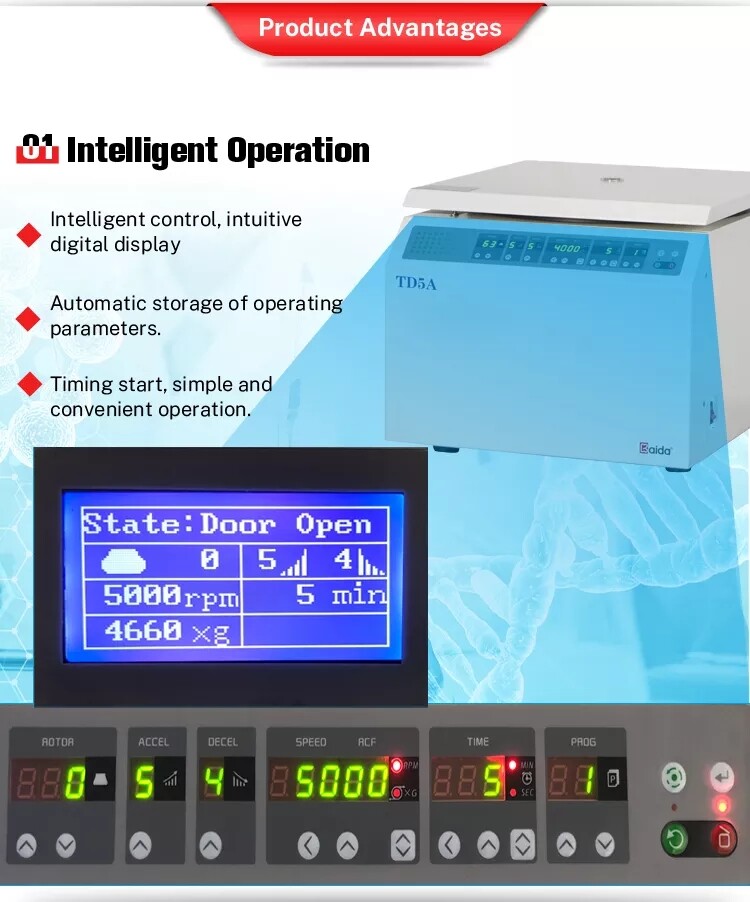 Lab Desktop Low-speed Serology Centrifuge Separation Device 5500rpm 3000ml TD5A