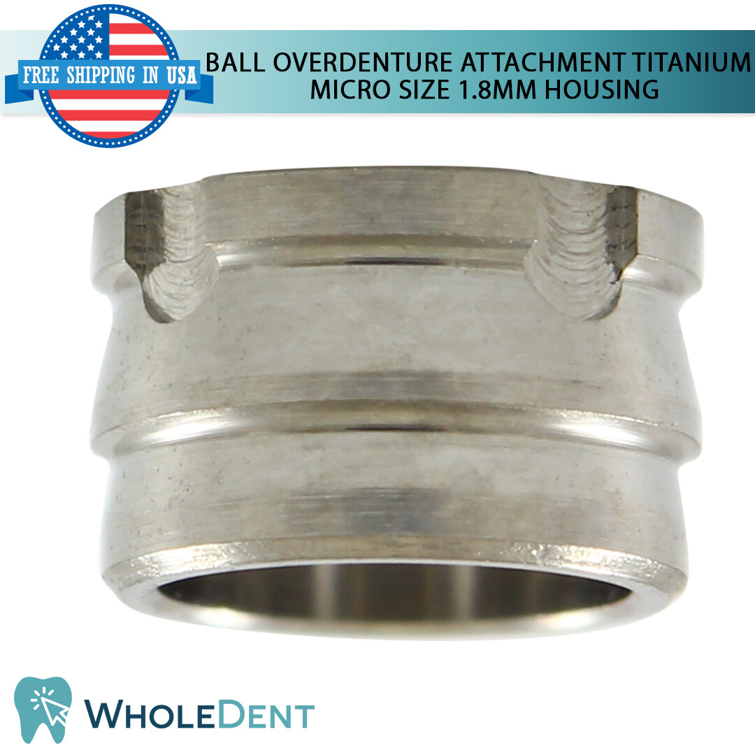 10x Metal Housing Cap Ø1.8mm Ball Overdenture Attachment Abutment Dental Implant