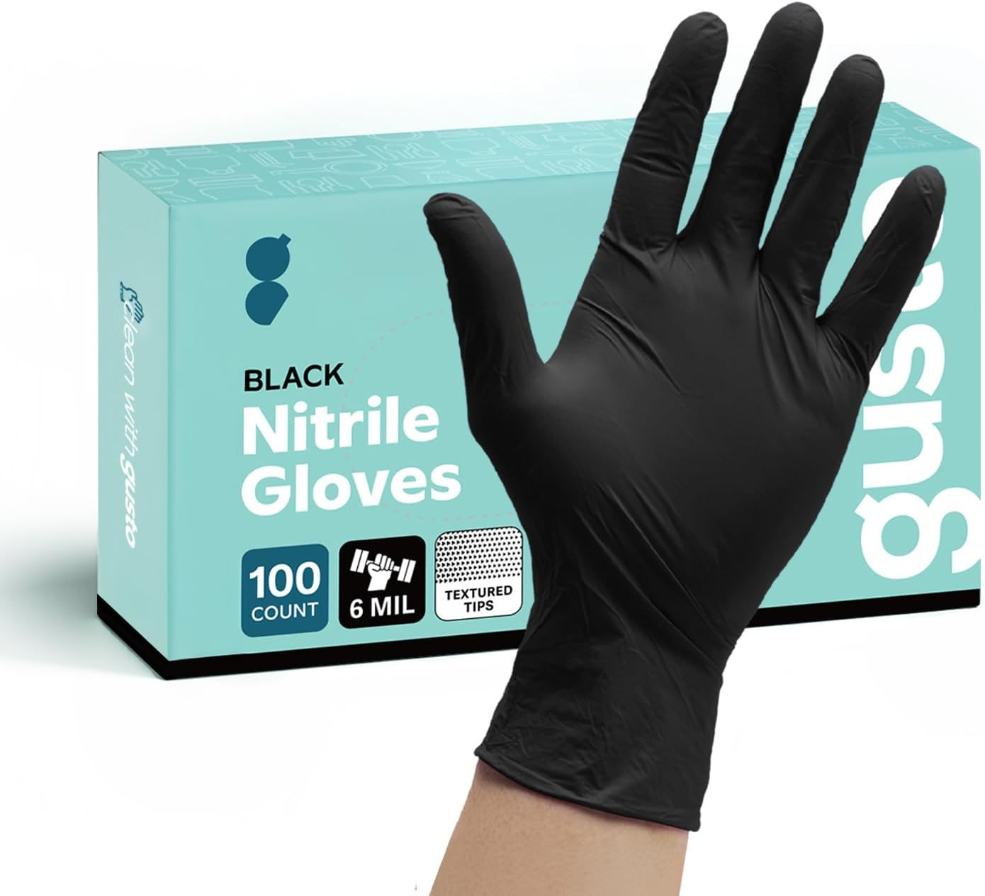 Black Nitrile HEAVY DUTY 6 Mil. Chemical Resistance, Latex & Powder Free, Textur