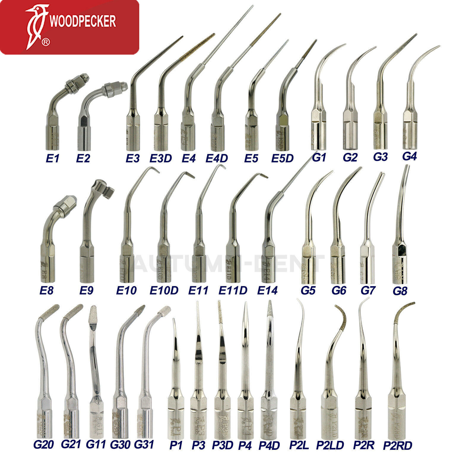 Woodpecker DTE Dental Ultrasonic Scaler Piezo Tips fit EMS SATELEC CE FDA