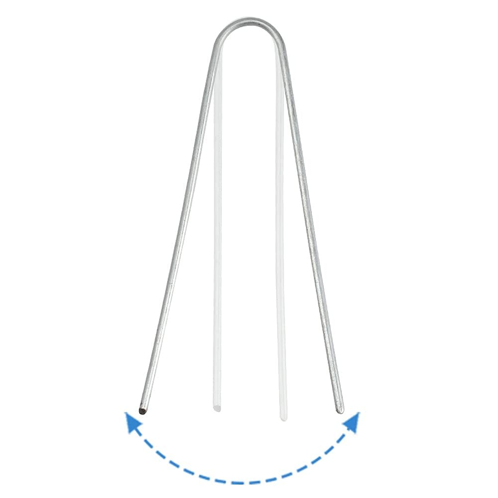 Landscape Staples 6 Inch Galvanized Garden Stakes – 150 Pack Heavy Duty U-shaped