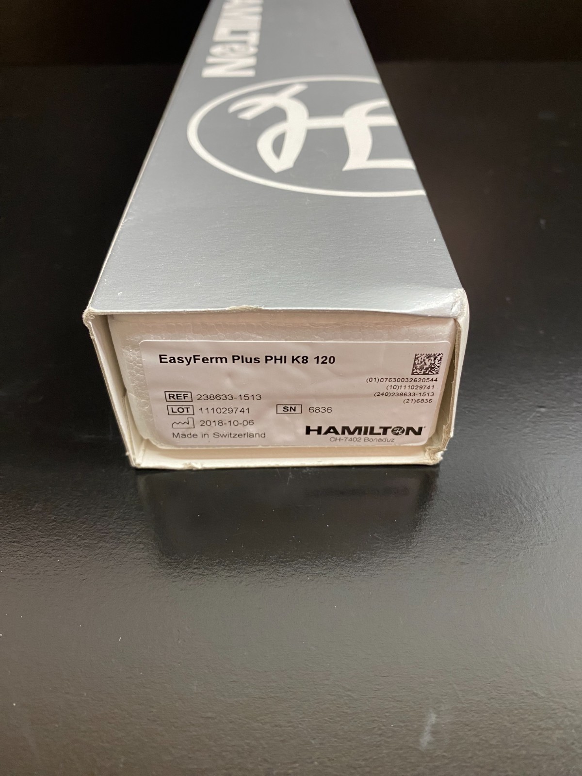 Hamilton REF 238633-1513 EasyFerm Plus PHI K8 120 mm pH Sensor Probe Electrode