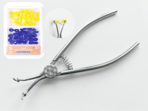 Dental Elastic Wedges Silicone Rubber Installation Forceps Stoppers TOR VM 1.808