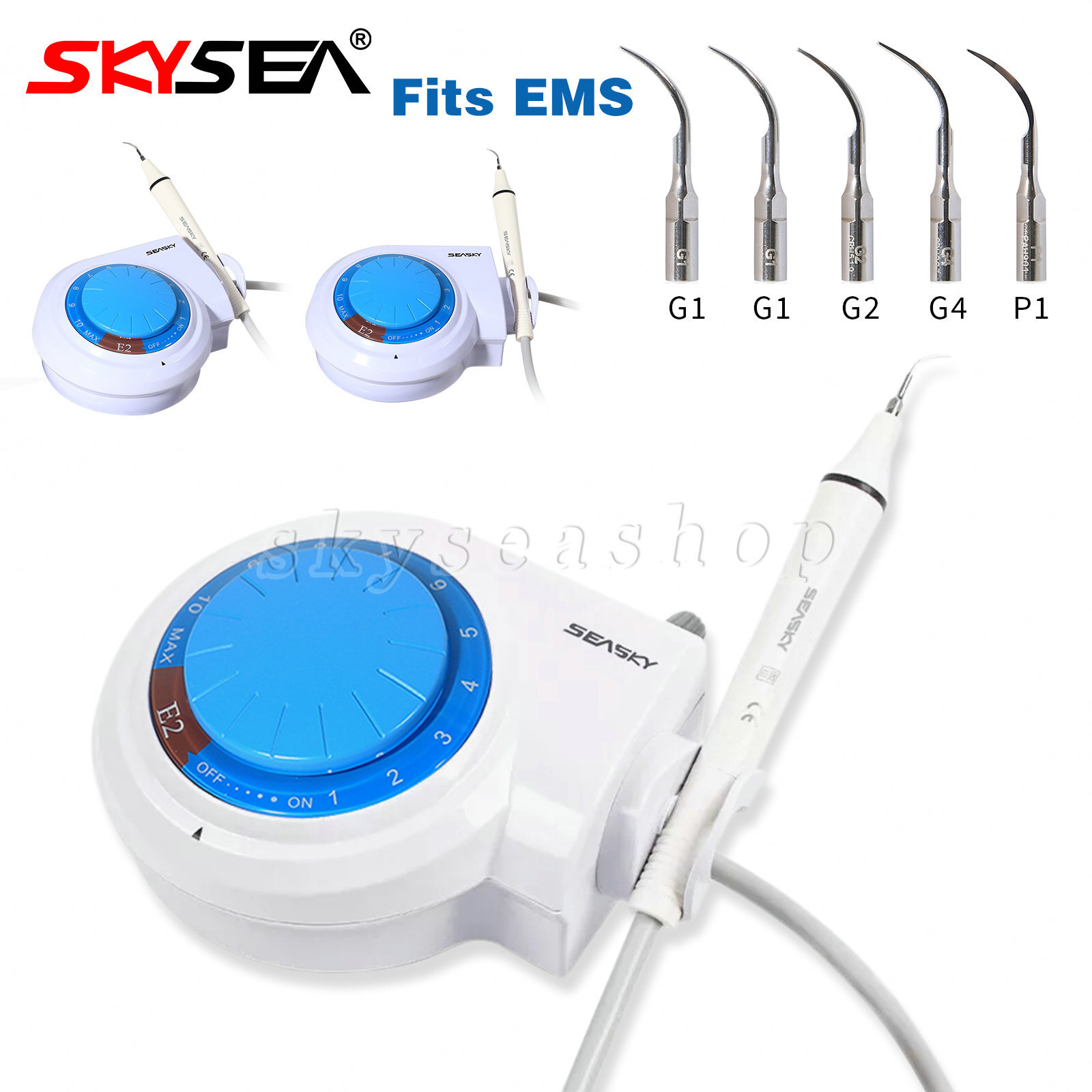 SK-E2 Dental Ultrasonic Piezo Scaler W/ Handpiece 5*Tips Fit EMS SKYSEA FDA