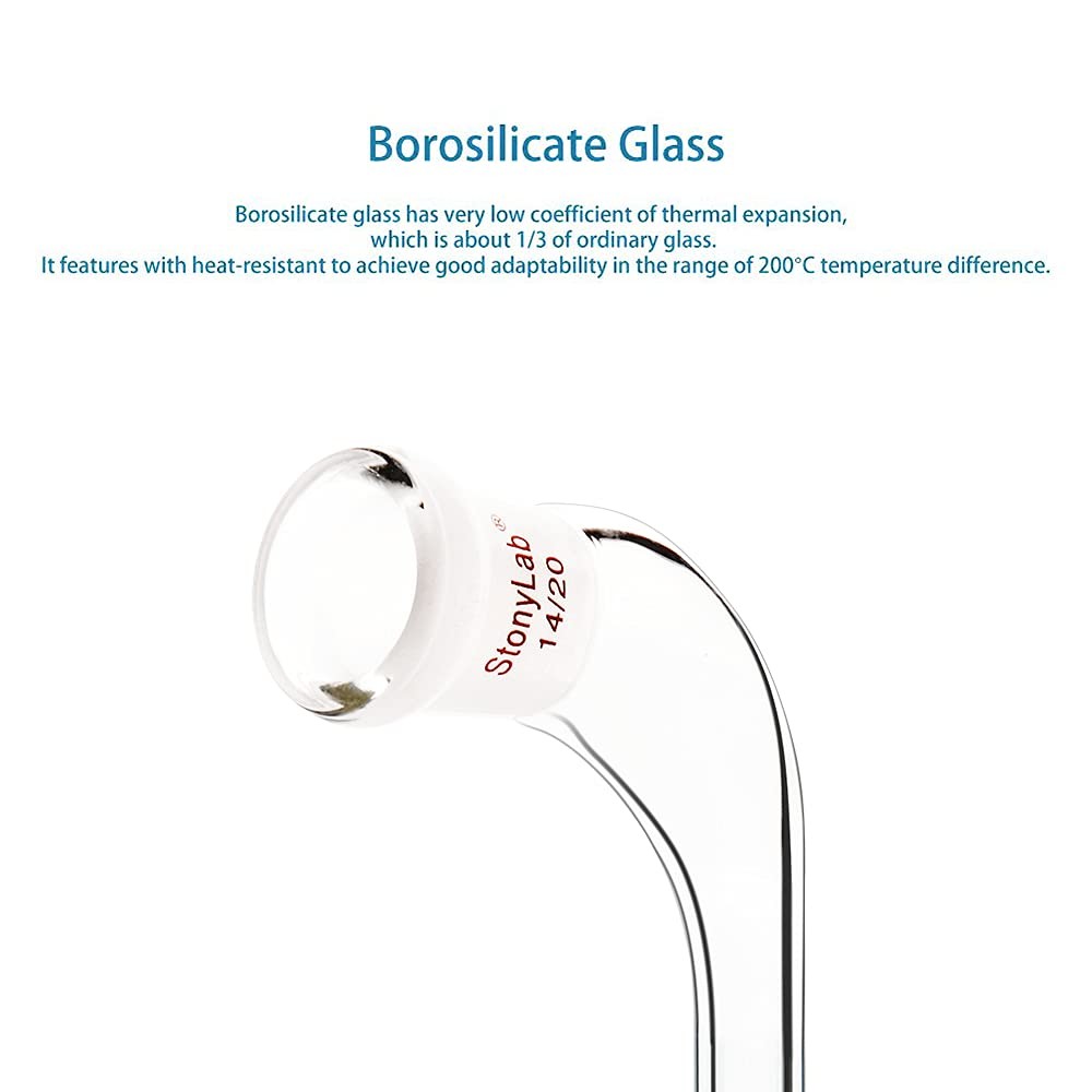 Stonylab Glass 105 Degree Angle Distillation 14/20 Joint, Joint
