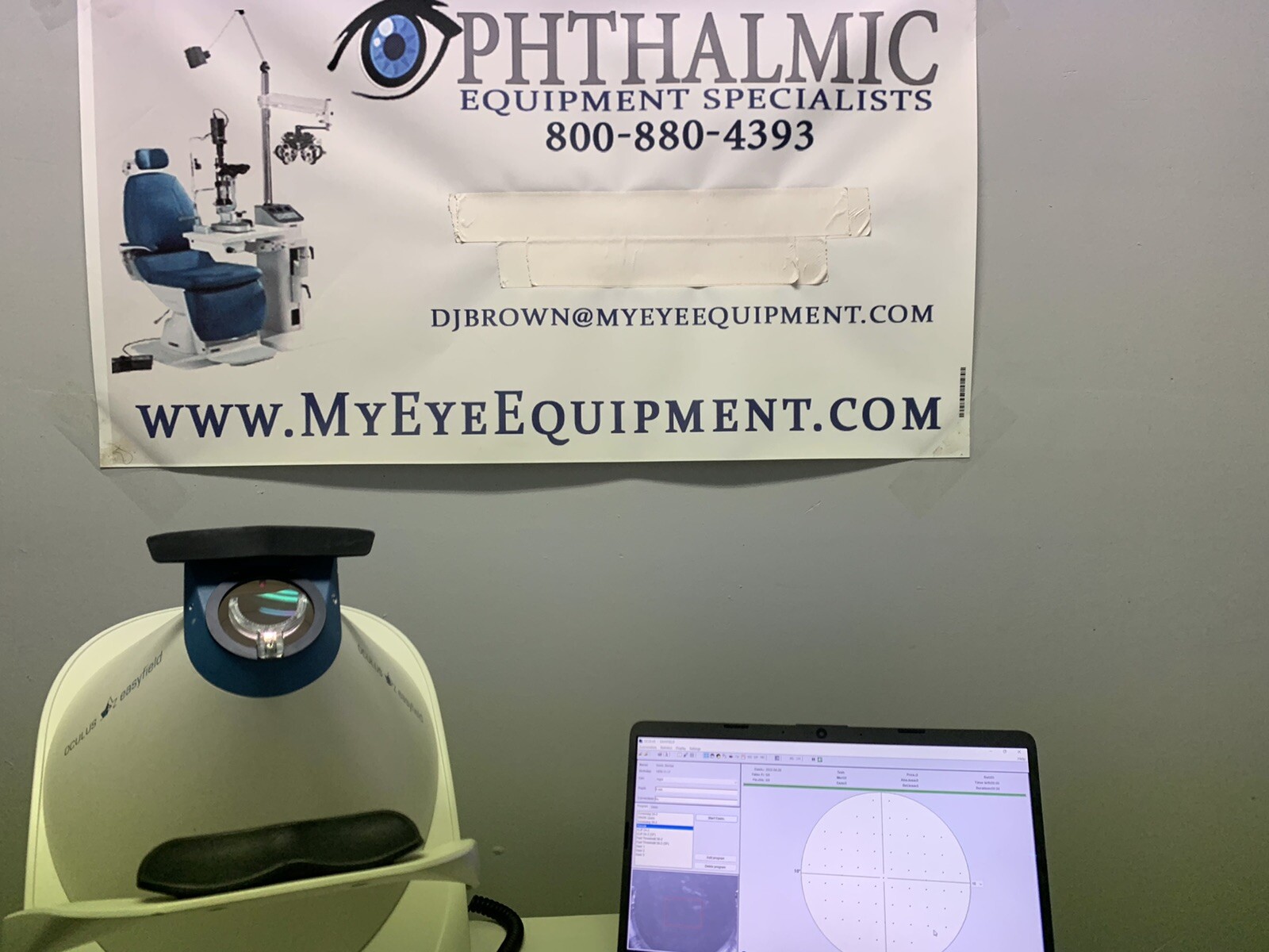 Oculus EasyField C Visual field w/ Chin Rest. Refurbished w/ Warranty