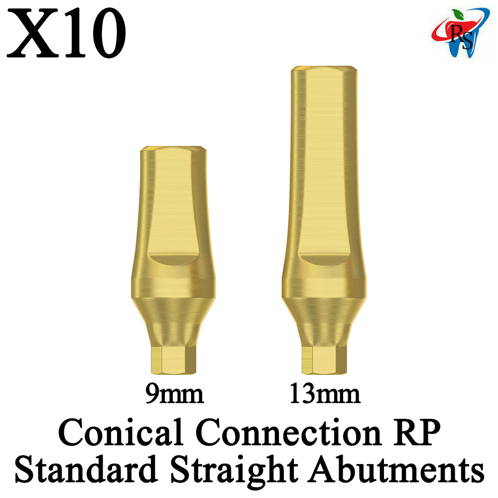 Dental Standard Straight Abutment Conical Connection RP Regular Platform 10pcs