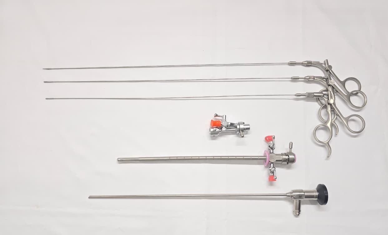 Urology Cystoscopy Set With Cystoscope Semi Rigid Grasper Surgical Instruments