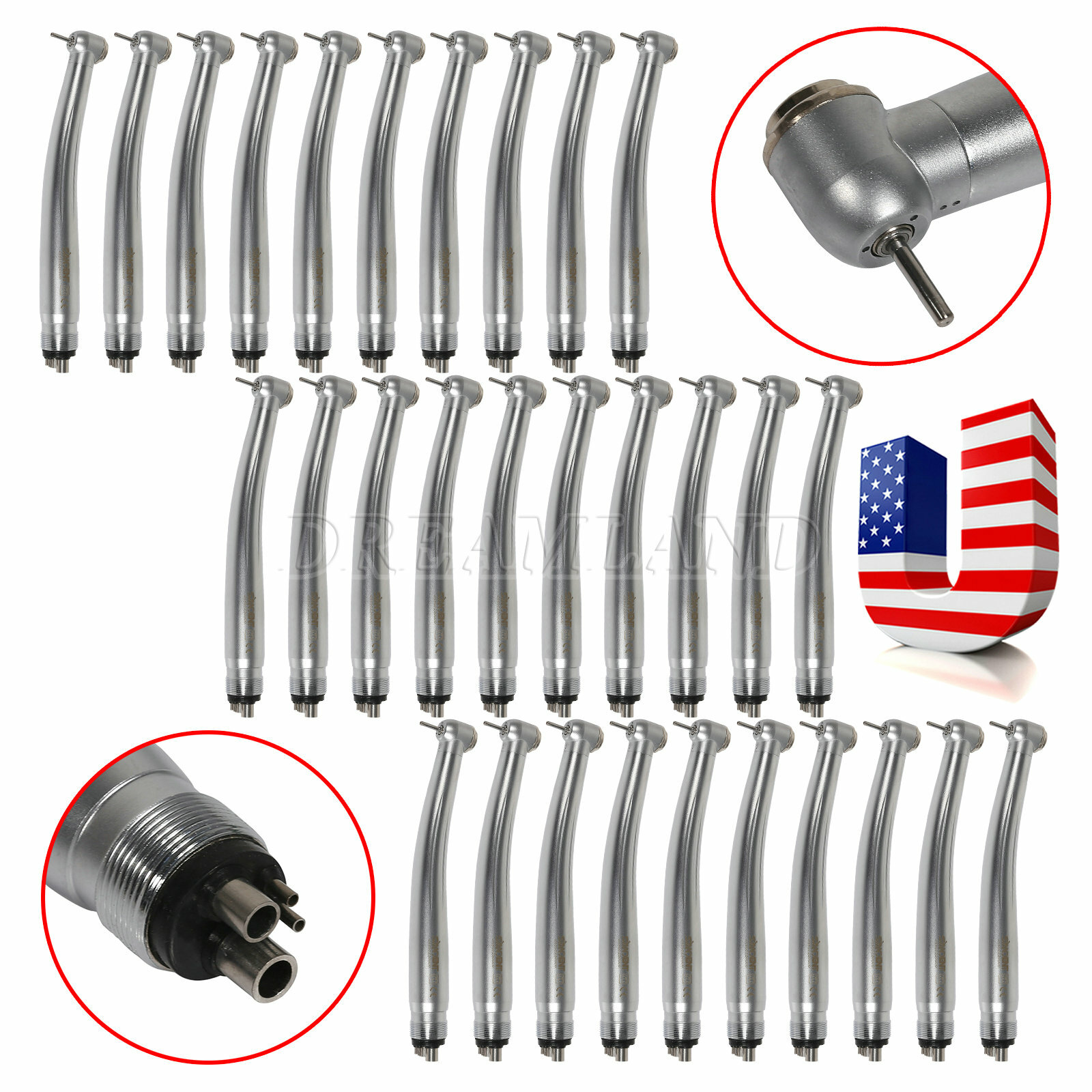 1-100 NSK Style Dental High Speed Handpiece Clean Head STNABM 4 holes