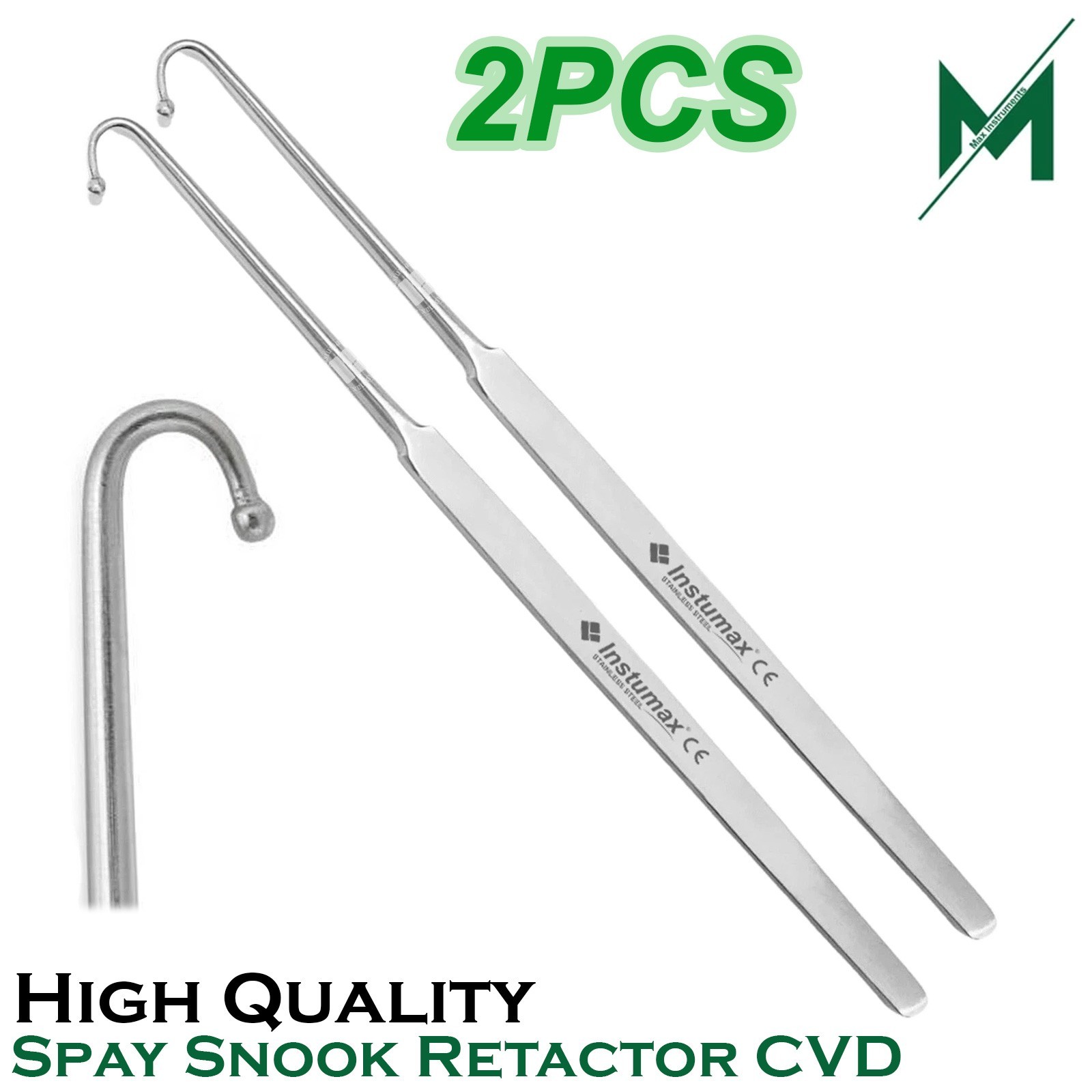 Spay Snook Hook Ball Tip Animal Ovaries Removal Veterinary Surgical Instruments