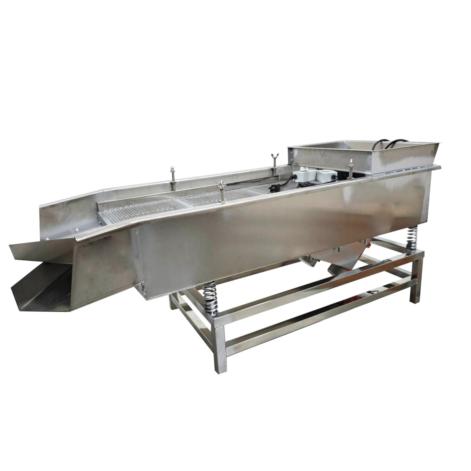 Double Layers Linear Vibrating Screen Sifter 6mm&3mm Sieve Screen Shaker 110V