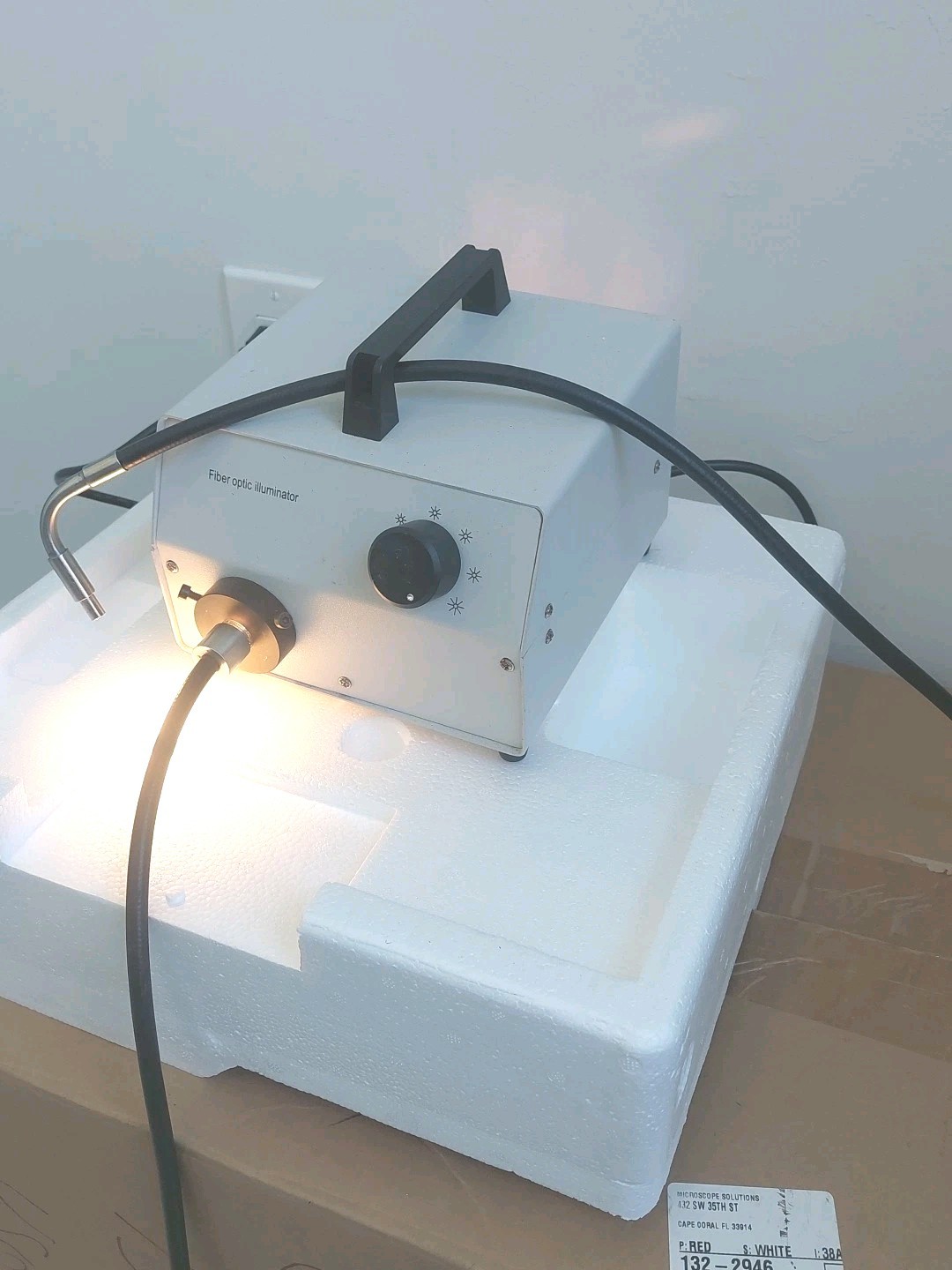 Fiber Optic 150W 120v 60 Hz power supply With 6ft Long 90 degree Cable