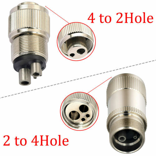 10P Dental 2 to 4&4 to 2 Hole Adapter Changer Connector for High Speed Handpiece