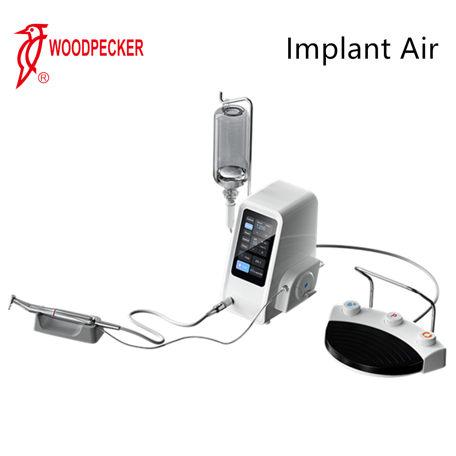 Woodpecker Implant Air Motor w/ 20:1 LED Contra Angle Auto Torque Calibration