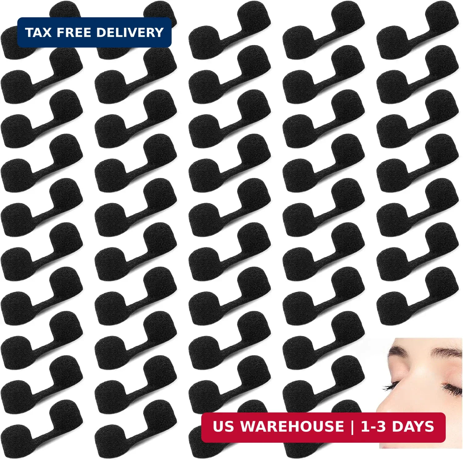 100 Pieces Disposable Nose Filters Nose Plug Filter for Spray Tanning Softness S