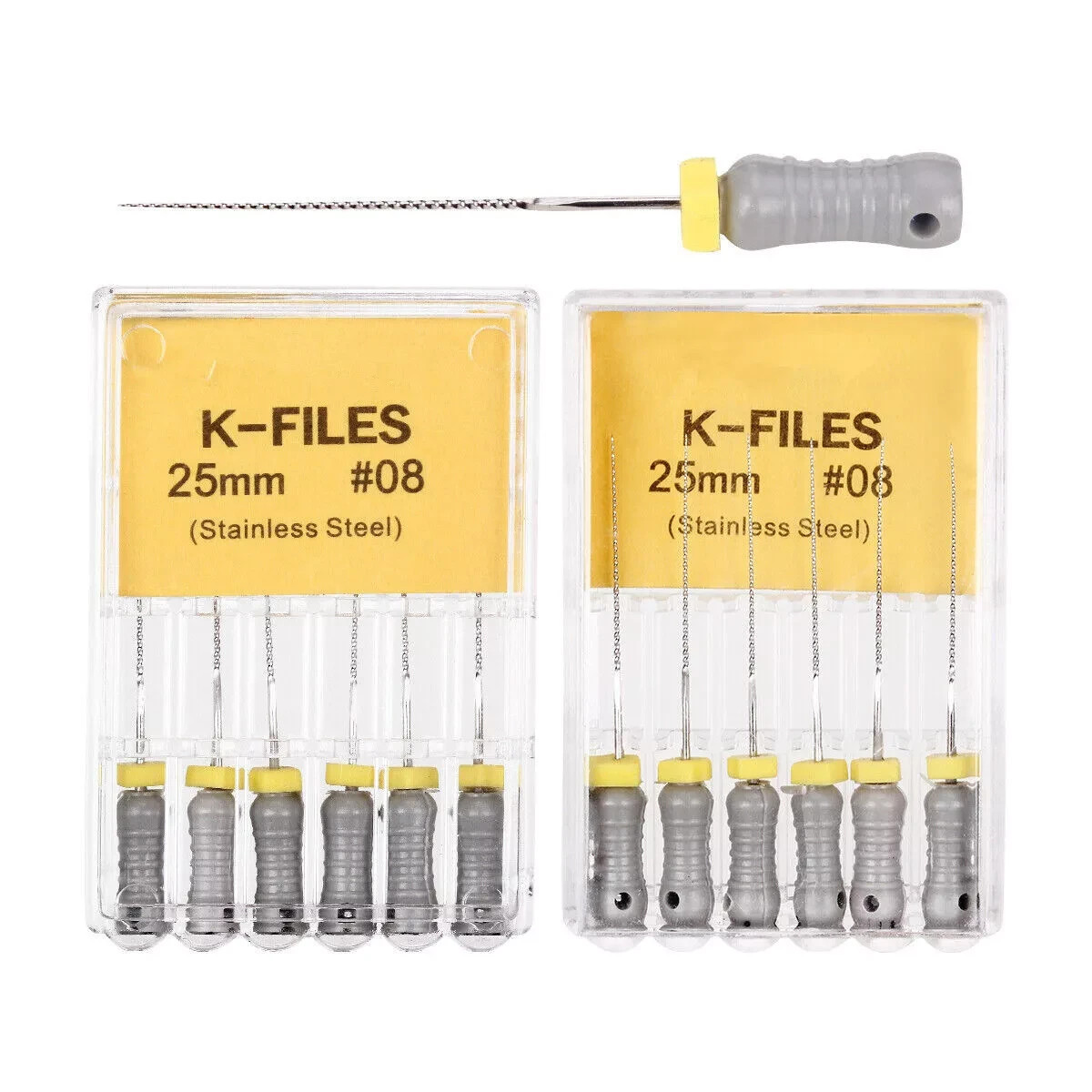 6 Pcs/Pack Endo Dental Stainless Steel Root Canal K-File Files Hand Use 5 Packs
