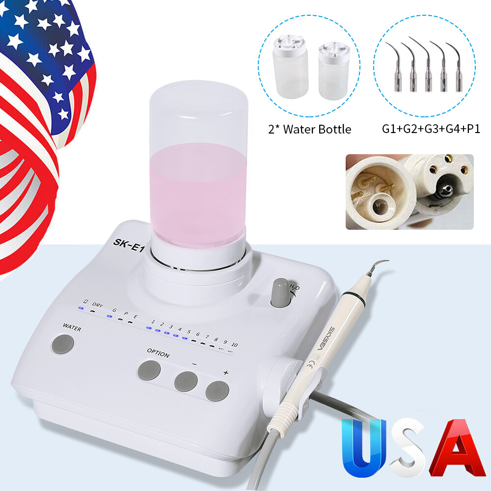 FDA Dental Ultrasonic Scaler Unit fit Cavitron EMS + Handpiece +2 Bottles SK-E1