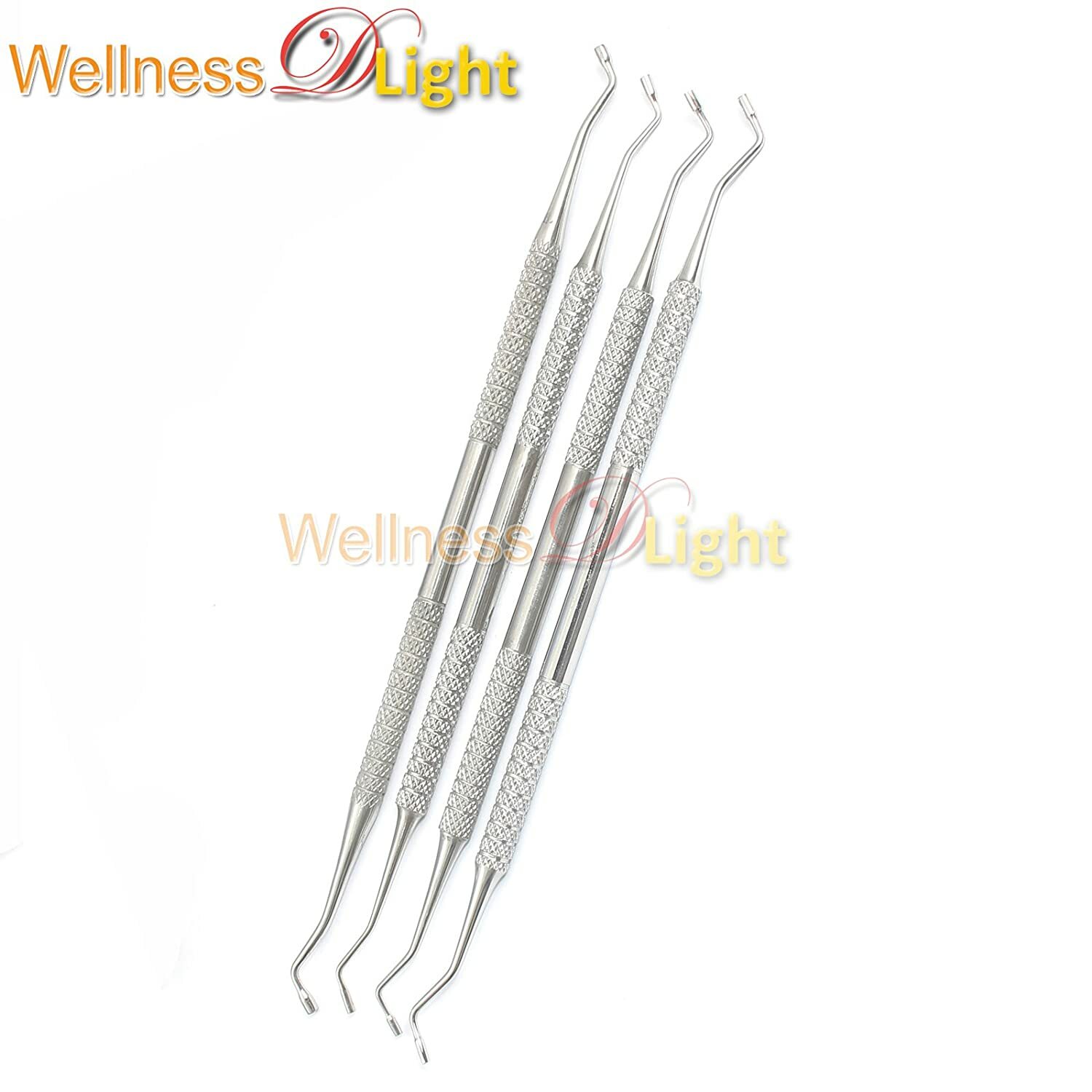 4 Pcs Dental Smooth Pluggers 1.2mm/1.5mm, 1.9mm/2.2mm, 2.4mm/2.7mm, 2.8mm/3.1mm