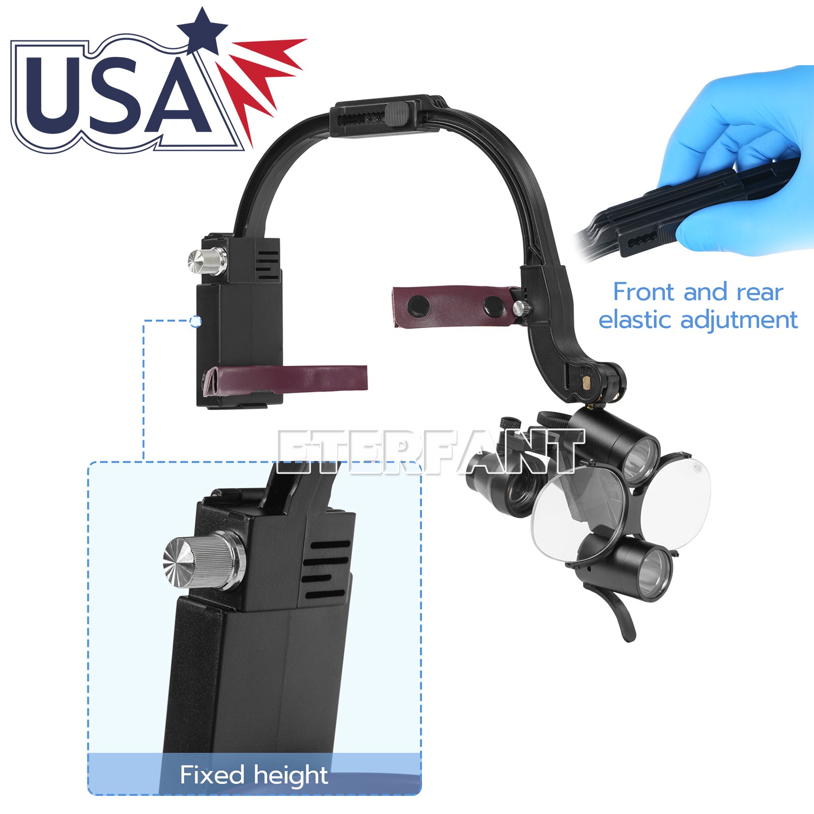 Dental 6LED 8W/9W Shadowless Light for Dental Chair/3.5X Binocular Loupe 5W 2LED