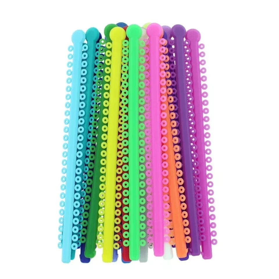 1000 Pcs Dental Orthodontic Ligature Ties Braces Elastics Rubber Bands O-rings